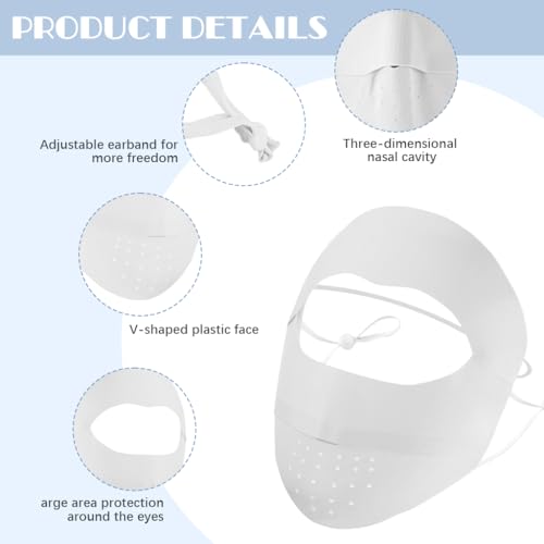 PALAY® Ice Silk Face Mask UPF 50+ Full Face Cover for Women Sun Protection Fashion Breathable Cooling Biker UV With Removable Forehead Piece Grey 2 PCS PALAY® Ice Silk Face Mask UPF 50+ Full Face Cover for Women Sun Protection Fashion Breathable Cooling Biker UV With Removable Forehead Piece Grey 2 PCS